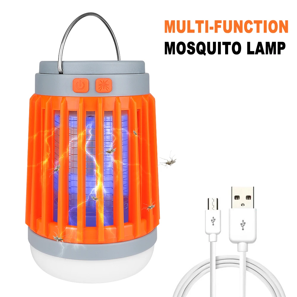 3 в 1 Многофункциональный светодиодный светильник от комаров, Перезаряжаемый USB флэш-светильник, семейный светодиодный Zapper для кемпинга, фонарь, светильник