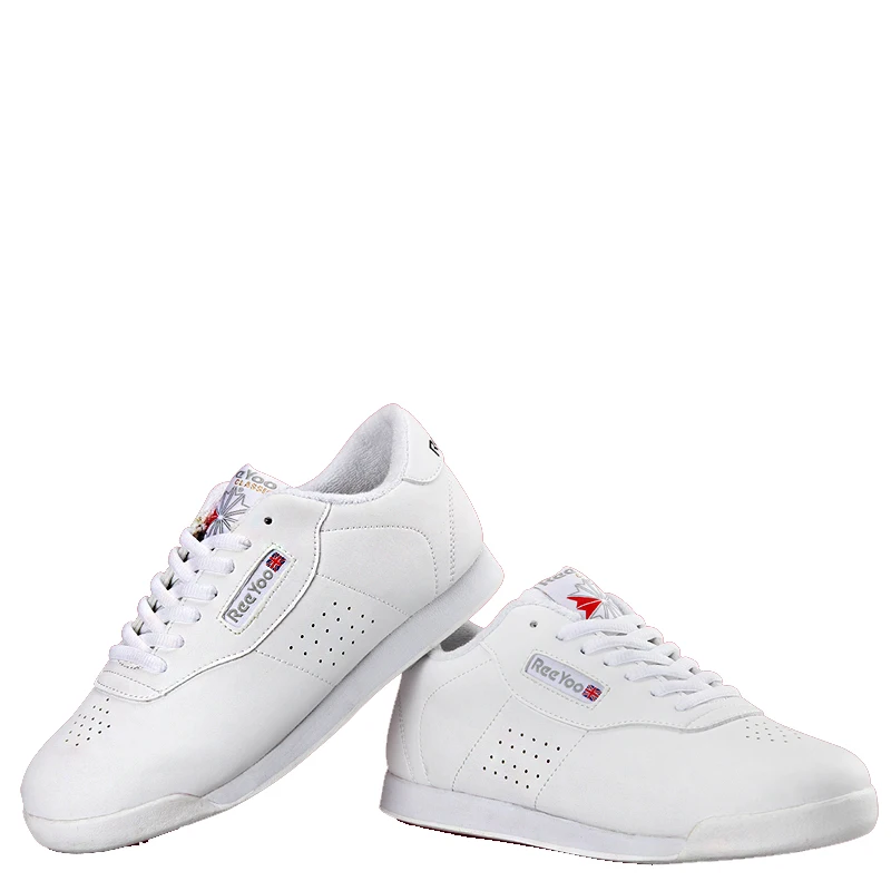 Leather Shoes Women Square Sports Shoes Athletic Aerobics Shoes Female Adults Soft Bottom Square Dancing Shoes For Women