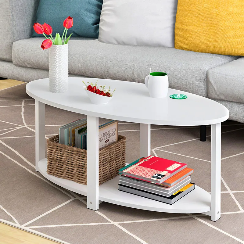 New High Quality Coffee Table Side Table Nordic Small Corner Oval Table Living Room Sofa Side Cabinet Strong Bearing