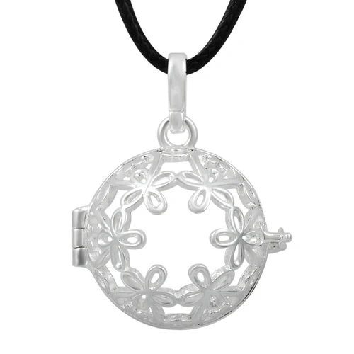 

5PCS 20MM Angel Caller Silver Charm Locket Mexican Bola Pregnancy Chime Bola Harmony Bola Pendant Ball Jewelry Hollow Pendant