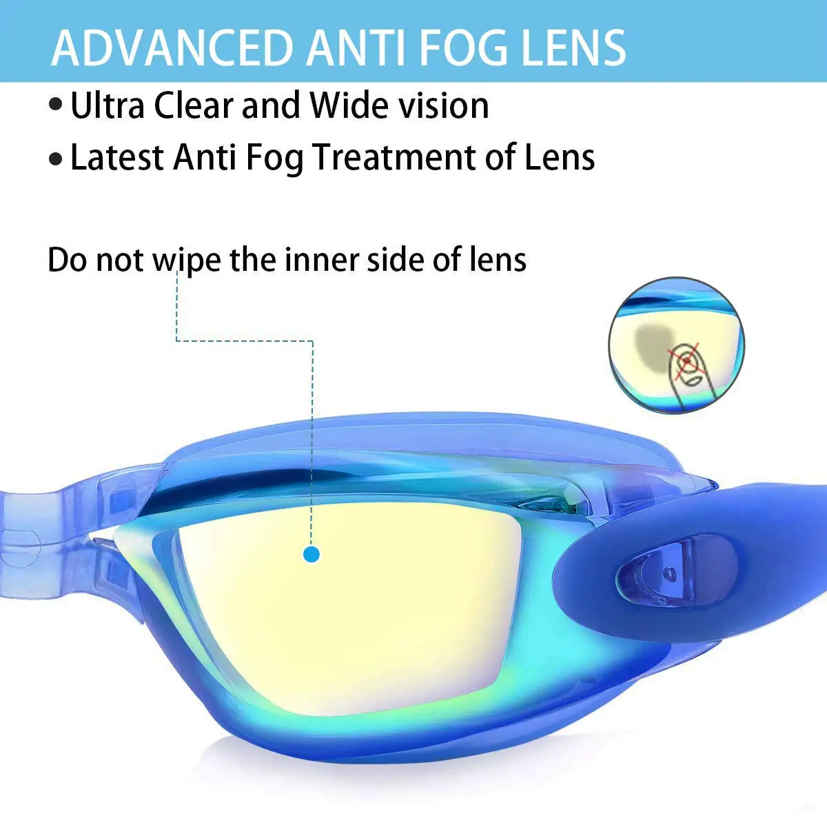 Swim Goggles Anti-fog UV Swim Caps Professional Silicone Swimming Glasses Case Nose Earplug Kids Men Women Diving Eyewear
