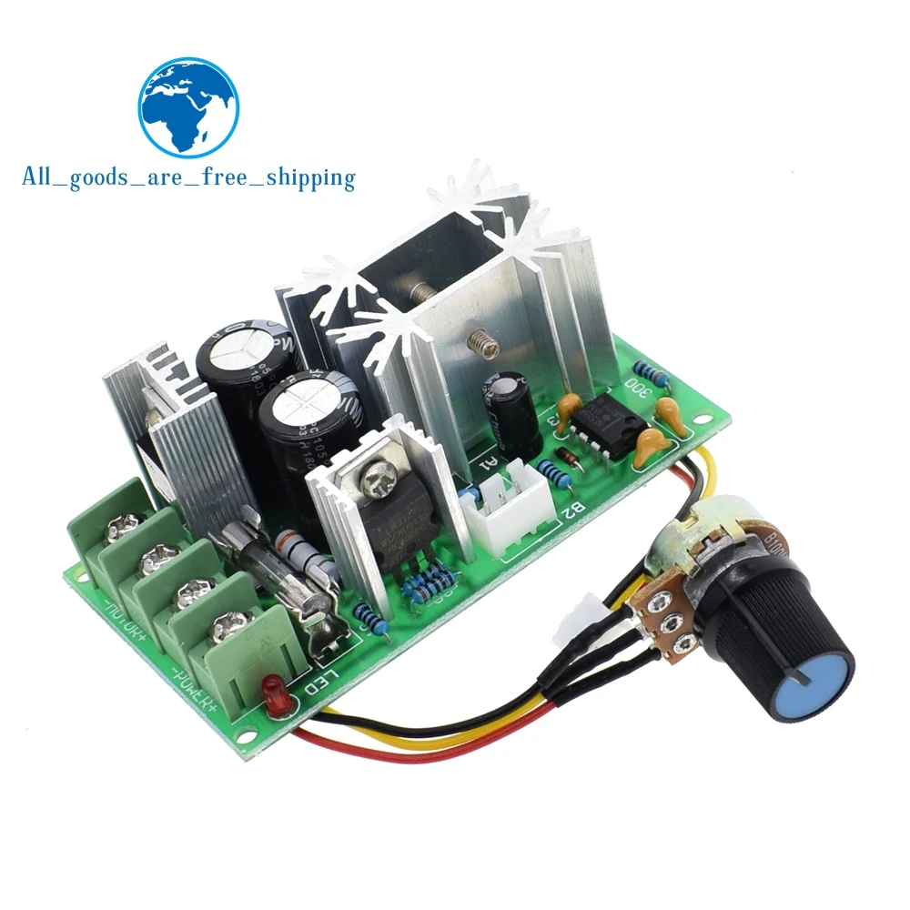 

TZT DC 10-60V Motor Speed Control Regulator PWM Motor Speed Controller Switch 20A Current Regulator High Power Drive Module