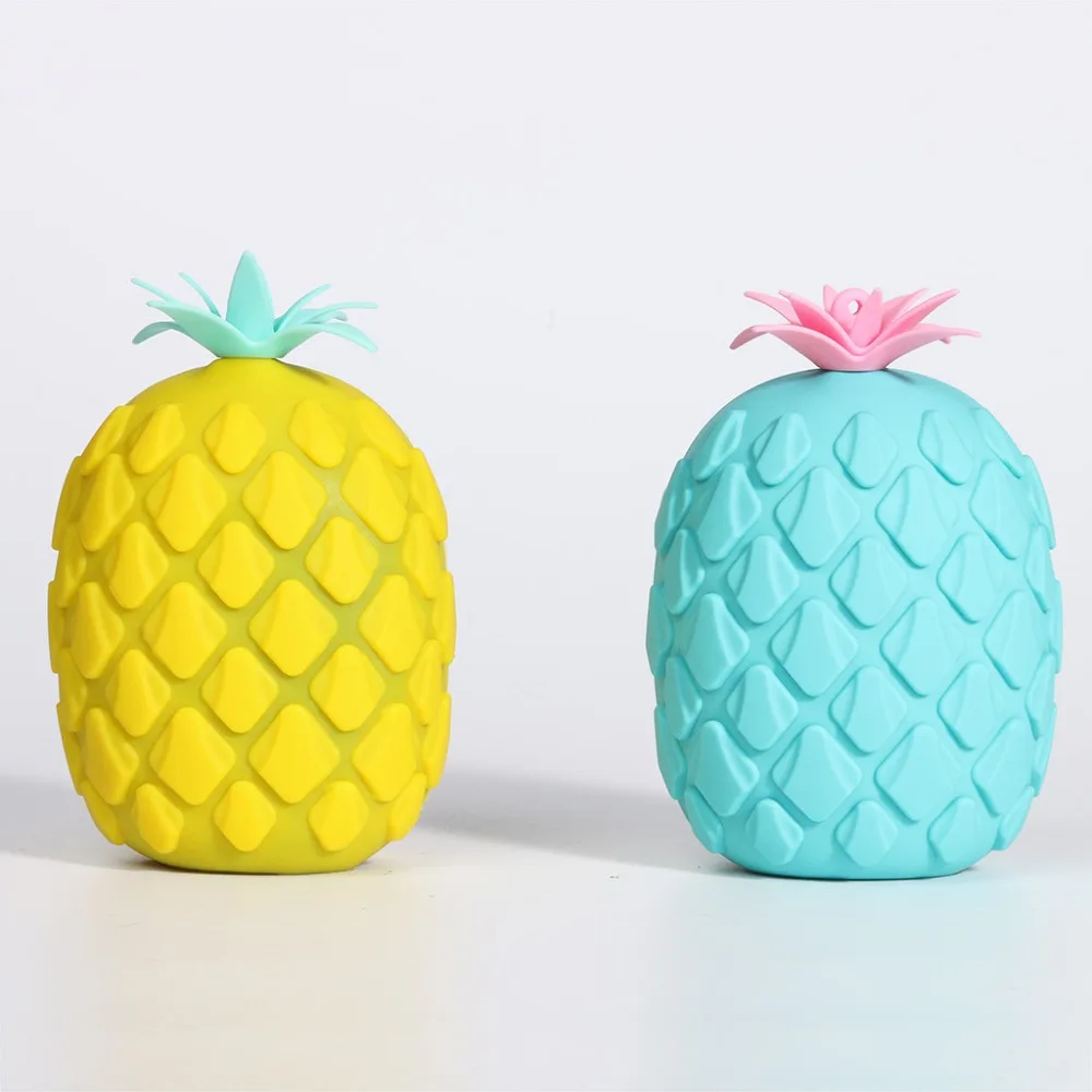 Lovely Pineapple Silicone Massage Bath Brush Face& Body Scrub Tool soft Silicone Massage Bath Brush Bathroom Accessories BB4