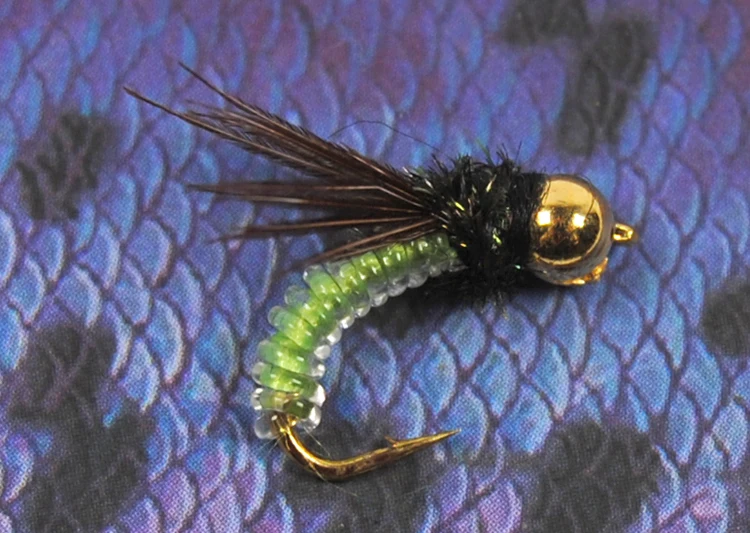 10 шт. Beadhead PM Caddis#14, нимфы, сухие мухи для ловли форели