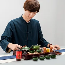 Кунг-фу чай керамические состав весь пакет Binglie Эмаль Фиолетовый узор шесть цветов японском стиле маленькая чашка чай