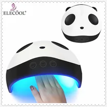 Elecool симпатичные панды 36 Вт светодио дный УФ-лампы для ногтей сушилка леча свет для всех гелевых ногтей Smart фототерапии ногтей станков