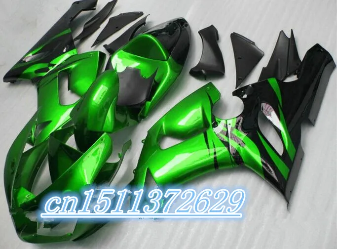 

Bo ABS green black body for KAWASAKI ZX6R fairing kits 2005 2006 plastic motobike parts ZX-6R 05 06 parts