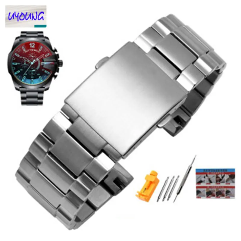 

Applicable to diesel DZ4318 original style steel strap DZ4323 4283 4309 stainless steel watch band 26mm male bracelet