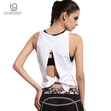 Ovesport летние сексуальные футболки с открытой спиной для йоги женские быстросохнущие майки топики без рукавов рубашки Свободный жилет для фитнеса спортивная одежда топ для бега