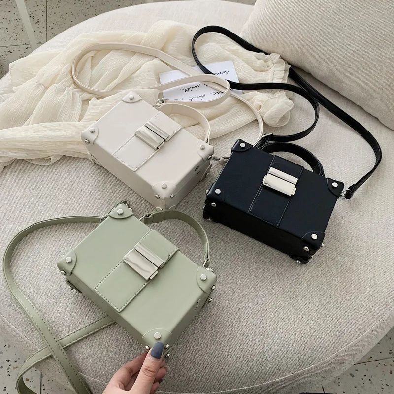 

Brand Originality Design Women 2019 New Handheld Boxes Korean version of Joker shoulder slung small square bag bag for women