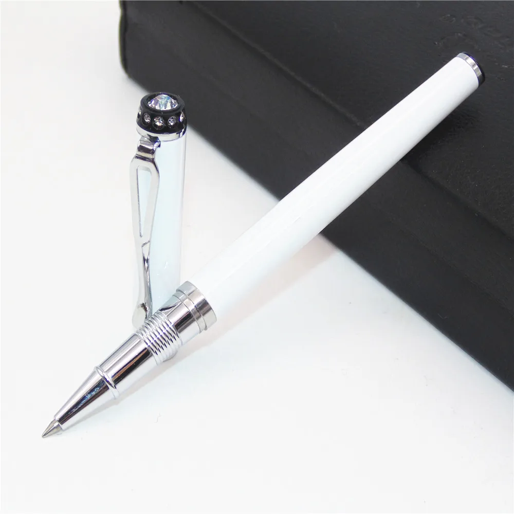JINHAO 301 Grand шапка с бриллиантом чисто белая Роскошная средняя шариковая ручка