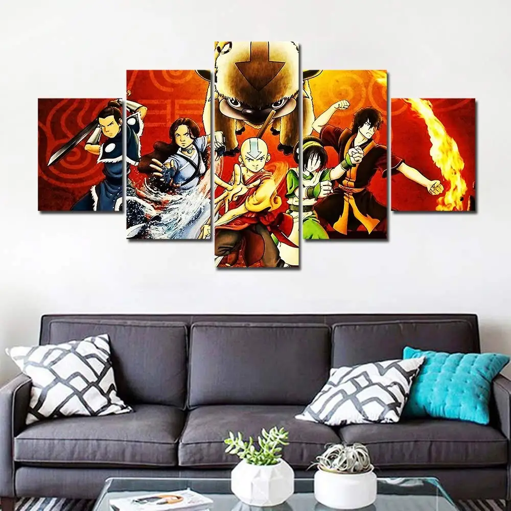 

Modular Pictures 5 panel Avatar the Last Airbender Canvas painting Japan poster and Prints Canvas Painting F2109