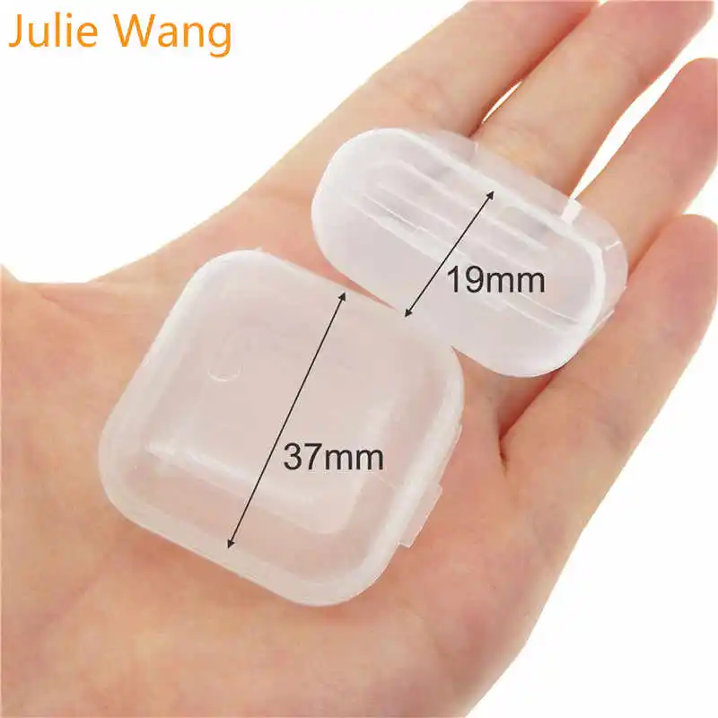 Круглая квадратная пластиковая коробка для хранения слизи Julie Wang 10 шт. контейнеры