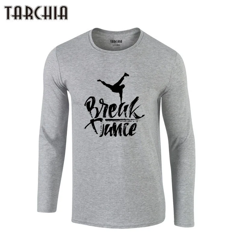 TARCHIA мужские свитеры с длинными рукавами новая мужская футболка 100% хлопок