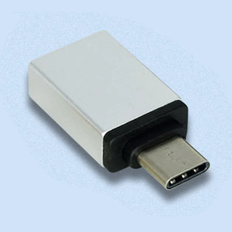 Mini type C к USB 3,0 Jack конвертер type-c OTG адаптер для Android Мобильный USB разъем смартфон передачи данных сплиттер - Цвет: Серебристый