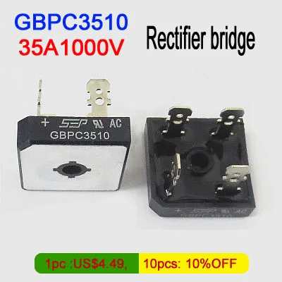 Все новые GBPC 3510 (35A1000V), GBPC 5010 (50A1000V) выпрямитель мост для инверторной сварки