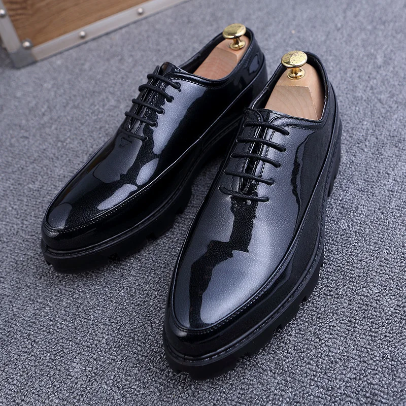 men designer shoe luxury brand italian formal pointed toe patent leather dress safety foowear male platform oxford shoes for men (45)
