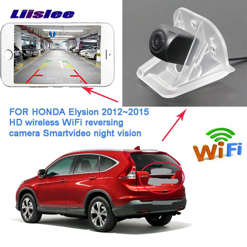LiisLee WIFI обратная HD камера для HONDA Elysion 2012 ~ 2015 заднего вида Водонепроницаемая