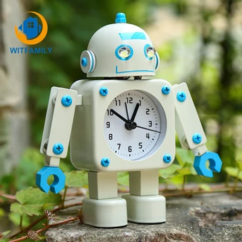

Metal Robot Alarm Clock The Alarm Clock with A Night Light Creative Robot Alarm Clock Snooze Alarm Clock Children Gift