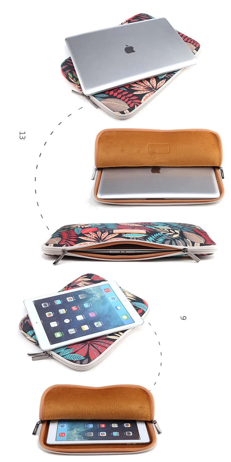 13.3 Inch Print Laptop Cover Case For Book 2 Surface Pro 6 12.3 Protective Sleeve Bag For Xiaomi Mi Notebook Pro 15.6 Air 13 (12)