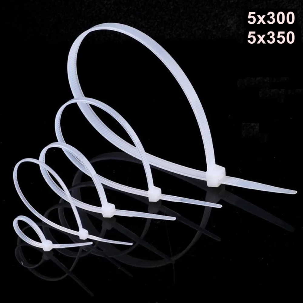 

100pcs 5*300 5*350 Network Wire Nylon Plastic Self-locking Cable Zip Tie