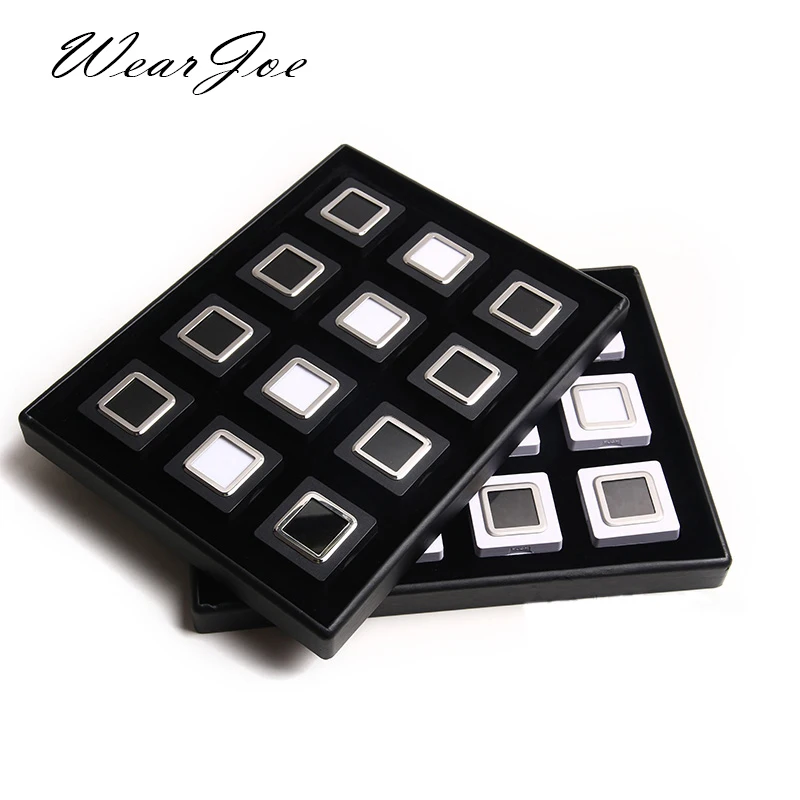

Portable Black&White Foam Gem Jars Gemstone Storage Display Box Tray Insert Jewelry Loose Diamond Beads Organizer Container Case