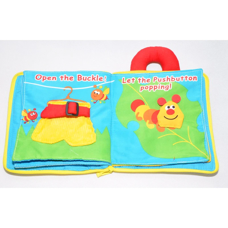 JJOVCE-Baby-Cloth-Book-Baby-Fabric-Books-Early-Educational-Learning-Toy-Learn-to-Wear-Baby-Bedtime-Game-Story-Sensory-Develop-04