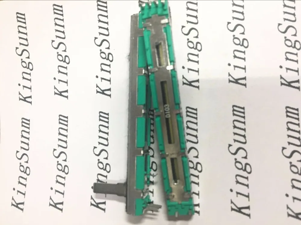 

50pcs 7.5CM 75mm D10K dual channel mixer fader potentiometer D103 6Pins 10K D103 D10KX2