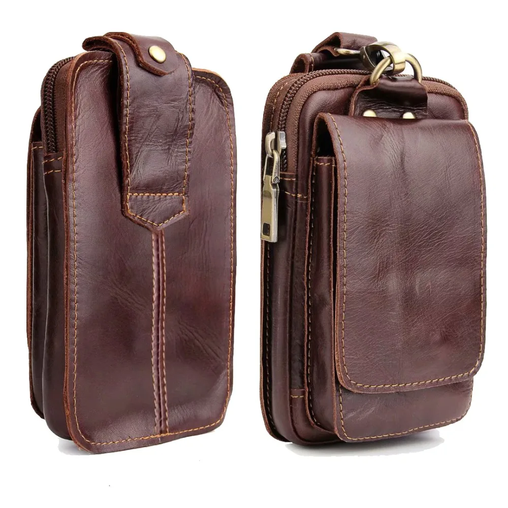 

Genuine Leather Belt Clip Holster Pouch Case for Samsung LG Huawei Xiaomi iphone Universal Mobile Phone Wallet Waist Purse Bag