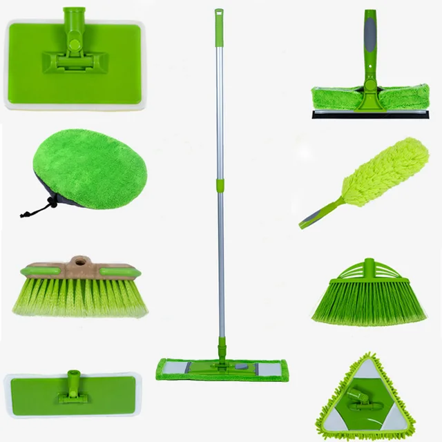 TV DIY cleaning tools magic telescopic mop pole with microfiber cloth