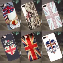 Gran Bretaña Gb bandera británica Inglaterra móvil del TPU para iPhone X de Apple 4 4S 5 5C SE 6 6S 7 8 Plus Galaxy A3 A5 J1 J2 J3 J5 J7 2017