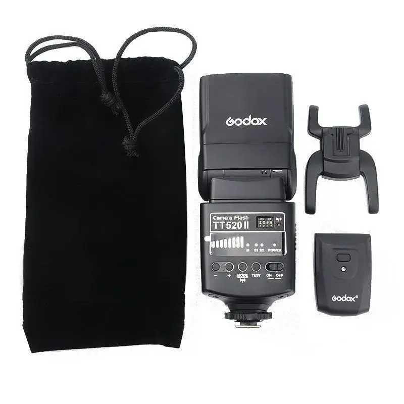 Godox TT520II Вспышка Speedlite со встроенным 433 МГц беспроводной сигнал+ цветной фильтр комплект для Canon Nikon Pentax Olympus DSLR камер