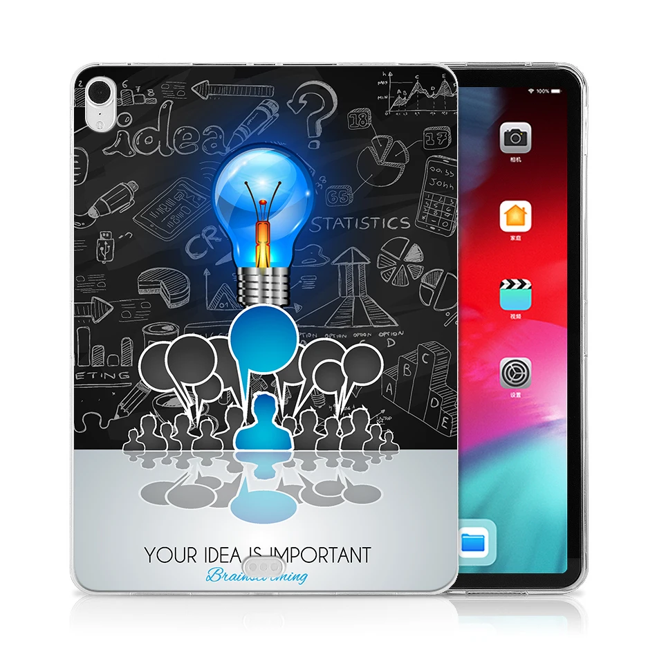 MTT Мягкий силиконовый чехол ТПУ для iPad Pro 12,9 дюйма тонкий прозрачный чехол-накладка планшет для надписей чехол A1895 A1983 A1876 A2014 - Цвет: IP10