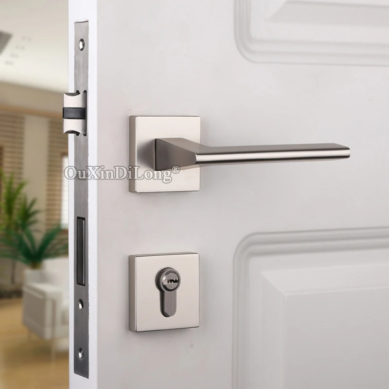  Elegant European Mortise Door Lock Set Interior Living Room Bedroom Bathroom Silent Door Locks Brus - 33024916291