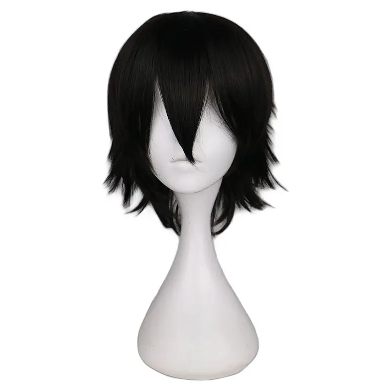 Cosplay Wig Short Synthetic-Hair-Wigs QQXCAIW Black Male Straight Fiber Men High-100%Temperature