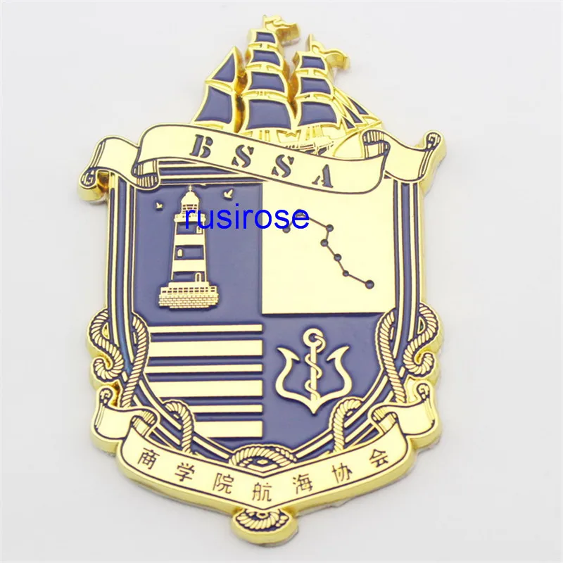 HNA металлические значки медали на заказ, краска металлическая брошь, навигация логотипом компании
