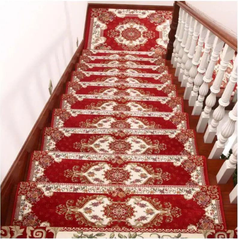 Высококлассные европейские коврики Dornier ступень лестницы без клея самоклеющиеся Нескользящие подставки для ног ковер в коридор коврики для гостиной - Цвет: 165  Red  1pcs