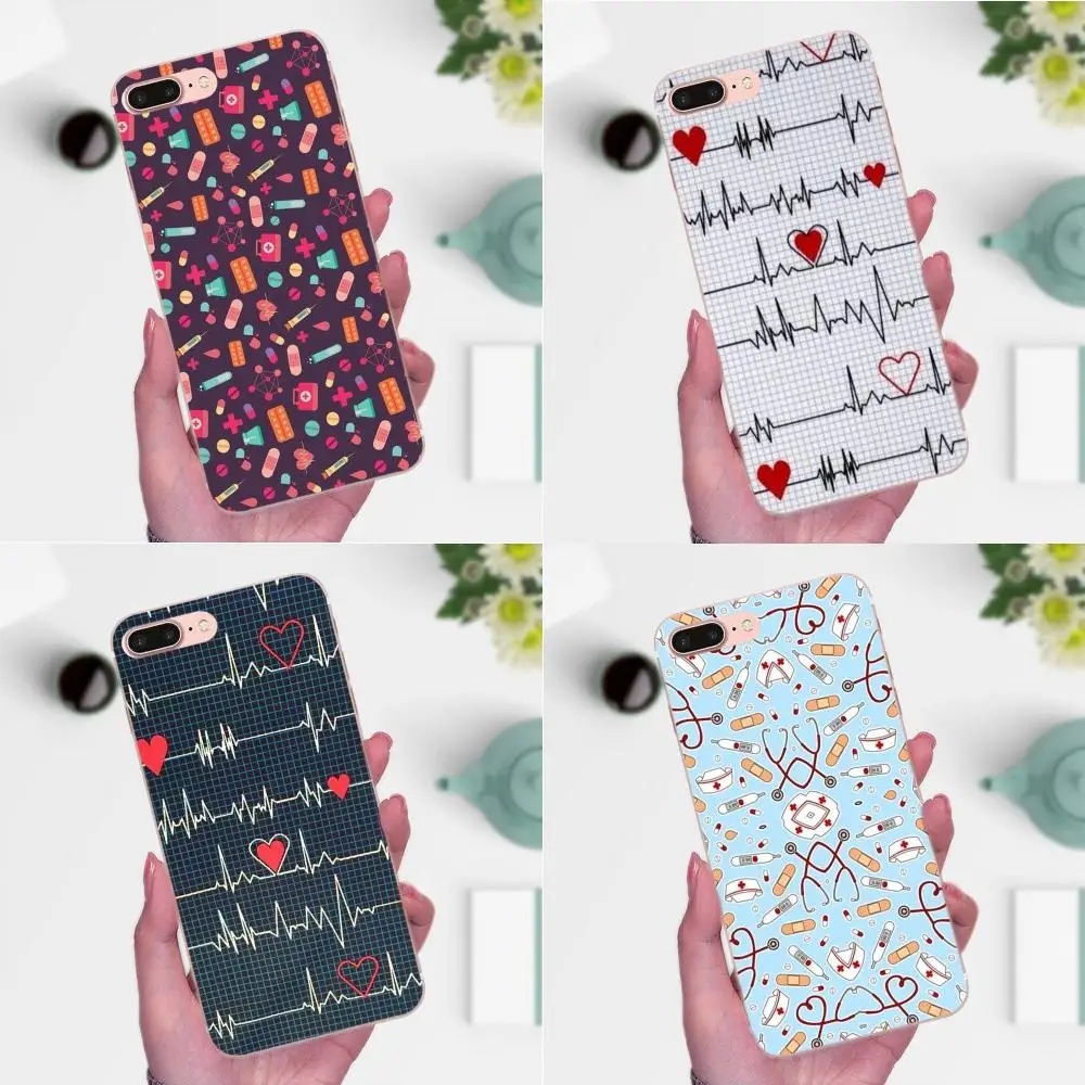 

For Huawei Mate 7 8 9 10 20 P8 P9 P10 P20 P30 Lite Plus Pro 2017 TPU Cases Capa Cover Medical Medicine Health Heart Good-looking