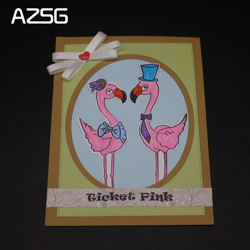 

AZSG Companion Cutting Dies and Clear Stamp Set for DIY Scrapbooking Photo Album Decoretive Embossing Stencial