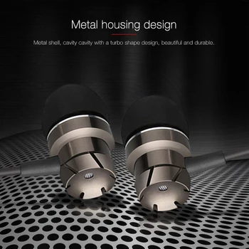 

3.5mm Jack Heavy Bass Stereo Metal HIFI In Ear Earphone for Xiaomi Redmi S2 Sport Music Earpiece with Mic Headset fone de ouvido