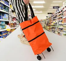 2017 Hot Dogs Warenkörbe Trolley Carrinho De Compras Faltrad Paket Werbe Tragbare Warenkorb Tasche