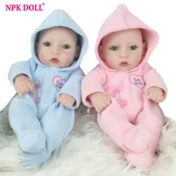 Детские куклы полный корпус силиконовые куклы Reborn 10 "Kawaii Twins виниловые Детские куклы настоящие реалистичные детские куклы игрушки для