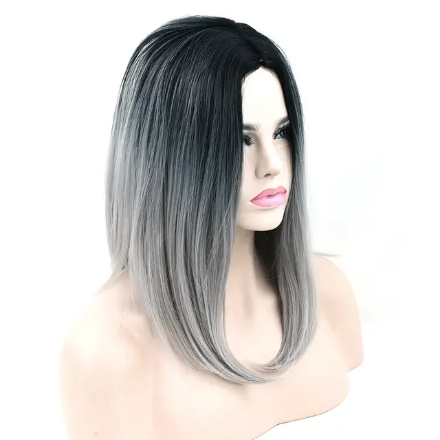 Us 8 99 50 Off Soowee 10 Colors Synthetic Hair Ombre Grey Hair Bob Style Short Wigs For Black Women Party Cosplay Wig In Synthetic None Lace Wigs