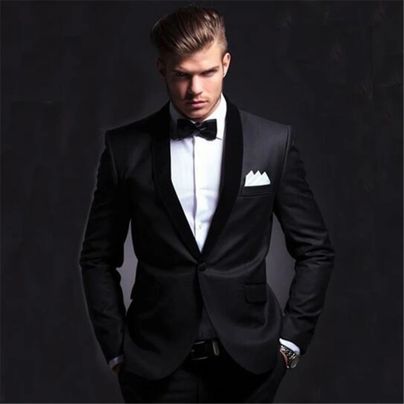 Handsome Black Men Suit Slim Fit Men Suits Latest Coat Pant Design Wedding Party Blazer Groom Tuxedos Costum Made Jacket Pants Suits Aliexpress