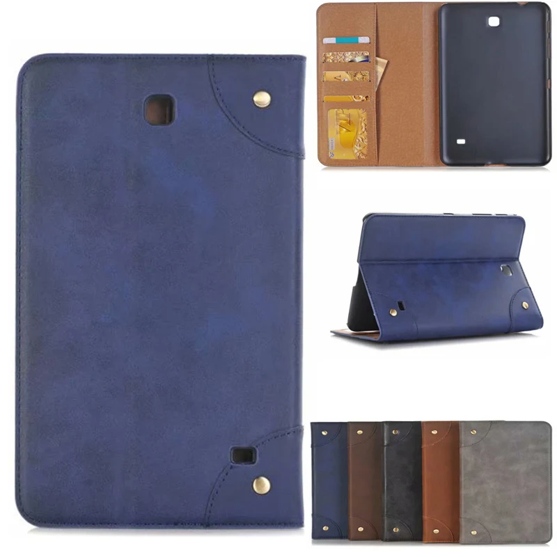 New Tablet e-Books Case For Samsung Galaxy Tab 4 7 Inch Original Leather Flip Stand Cover for T230 T231 T235 | Компьютеры и офис