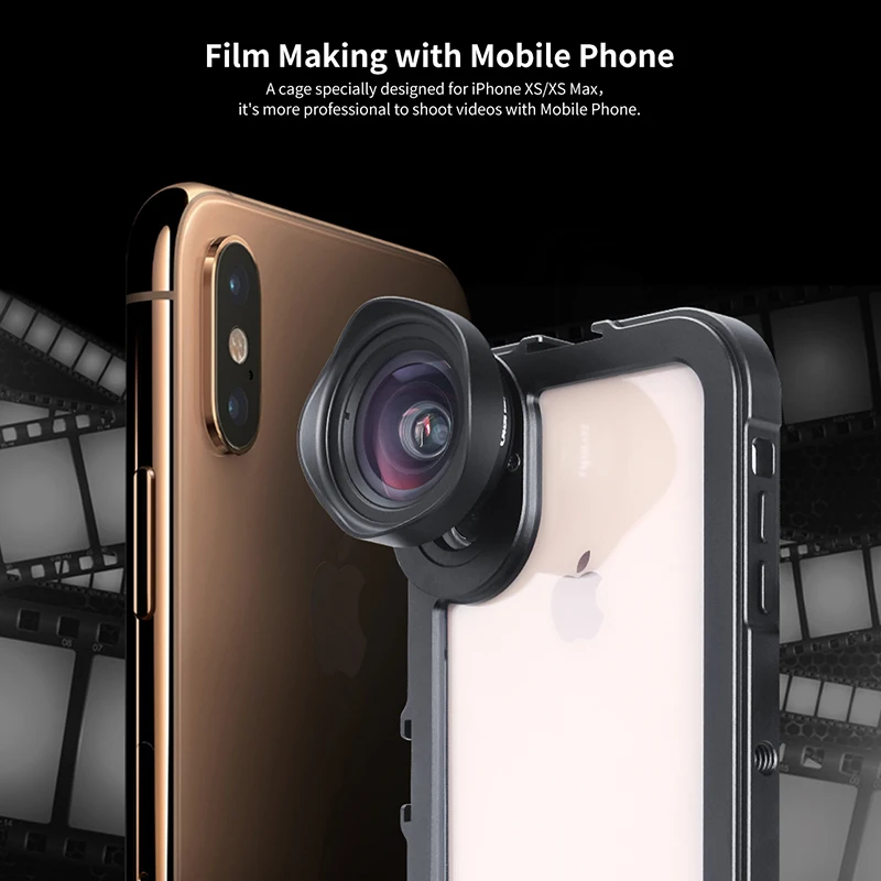 Ulanzi Вертикальная съемка Vlog металлический корпус клетка для iPhone Xs Max Vlogging видео