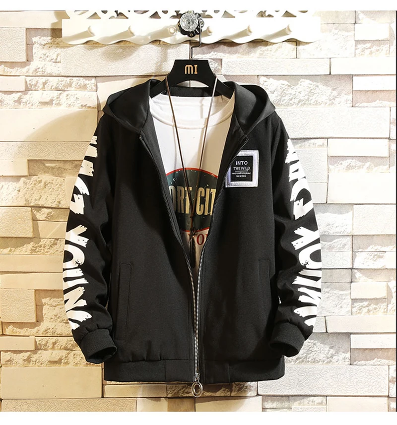 Patchwork Oversize Windbreaker Pullover Jackets Male Coats Vintage Varsity Jacket   (24)