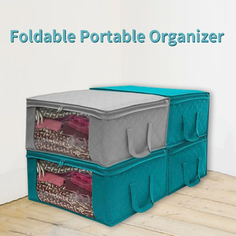 Складная коробка для хранения одежды портативный органайзер для одежды чехол для белья чемодан домашний ящик для хранения одеяла Контейнер сумка