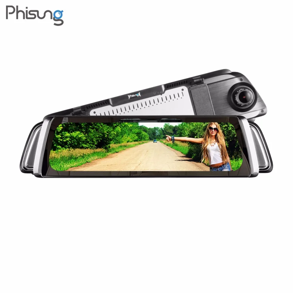 

Phisung G05 9.35in FHD 1080P Dual Lens Car DVR Android 5.0 GPS 3G WiFi Vehicle Rearview Mirror Camera Night Vision Dash Cam