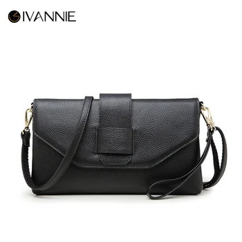 

Women Genuine Leather Messenger Bag Clutch Luxury Handbags Women Bags Designer Lady Wristlet sac a main bolsa feminina Cowhide